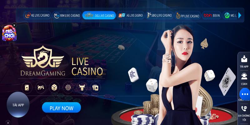 Các màn chơi live casino với nhiều phiên bản